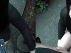 Sissy Street Whore Suck a Customer Off in Public
