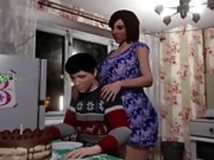 3D Shemale Mom and Sissy Step-Son Compilation Animation Sex